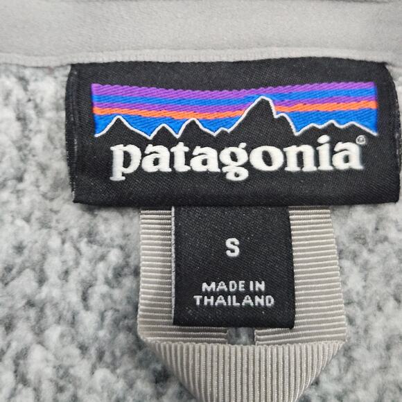 Patagonia Better Sweater 1/4 Zip Fleece Gray Small Outdoor Hiking Layering - Picture 8 of 9